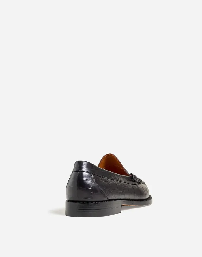 Men Dress Shoes and Loafers Madewell Madewell X GHBASS Larson Weejuns Loafers Black Dark Brown