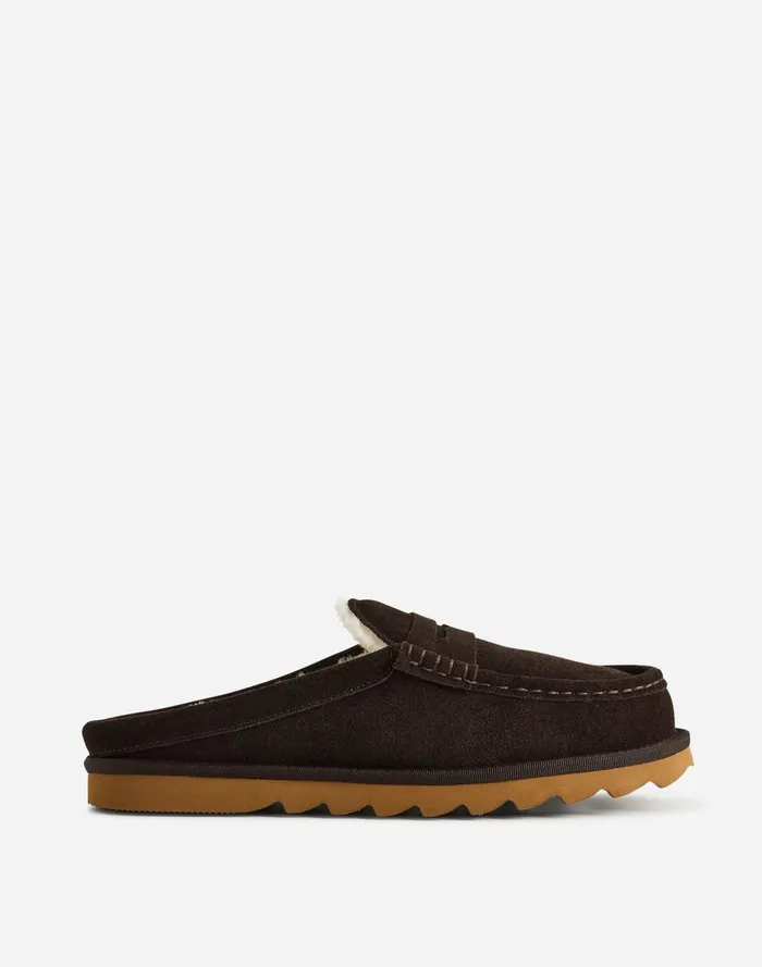 Men Dress Shoes and Loafers Madewell Mocassin Loafers Deep Coal