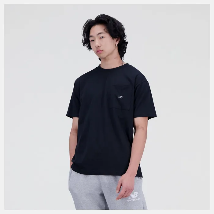 Men Essentials Reimagined Cotton Jersey Short Sleeve Tshirt Black New Balance Shirts