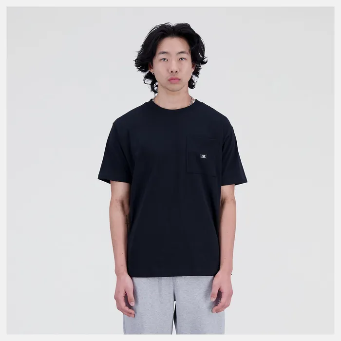 Men Essentials Reimagined Cotton Jersey Short Sleeve Tshirt Black New Balance Shirts