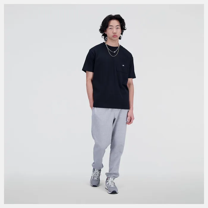Men Essentials Reimagined Cotton Jersey Short Sleeve Tshirt Black New Balance Shirts