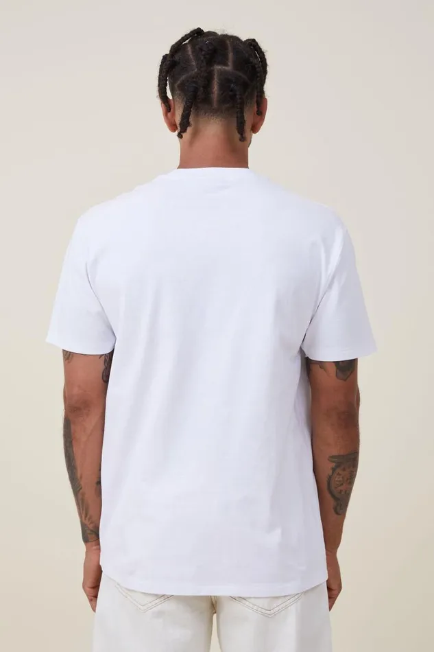 Men Graphic TShirts Cotton On Basquiat Loose Fit TShirt Lcn Bsq Whitebaptism