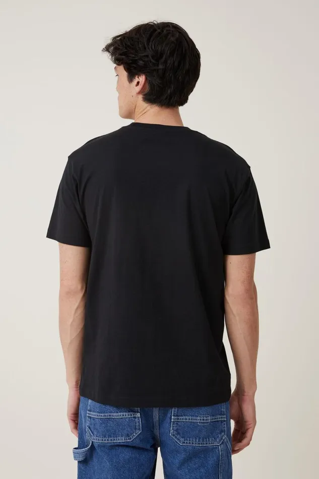 Men Graphic TShirts Cotton On Loose Fit Music TShirt Lcn Mt Blackice Cubeclassic