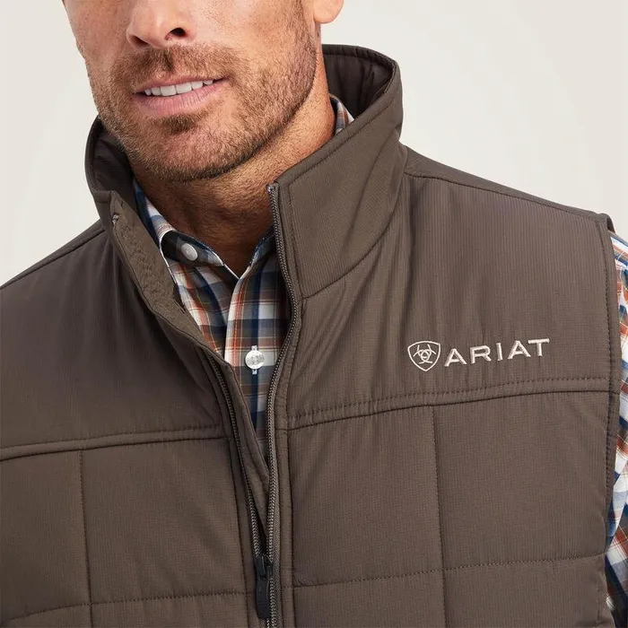Men Jackets and Vests Ariat Crius Insulated Vest Banyan Bark Men Jackets and Vests Ariat Crius Insulated Vest Banyan Bark