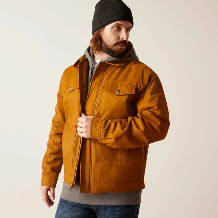 Men Jackets and Vests Ariat Grizzly 20 Canvas Conceal And Carry Jacket Chestnut