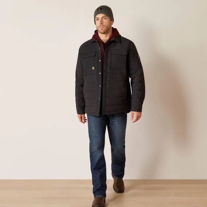 Men Jackets and Vests Ariat Rebar Cordura Ripstop Insulated Shirt Jacket Black Men Jackets and Vests Ariat Rebar Cordura Ripstop Insulated Shirt Jacket Black