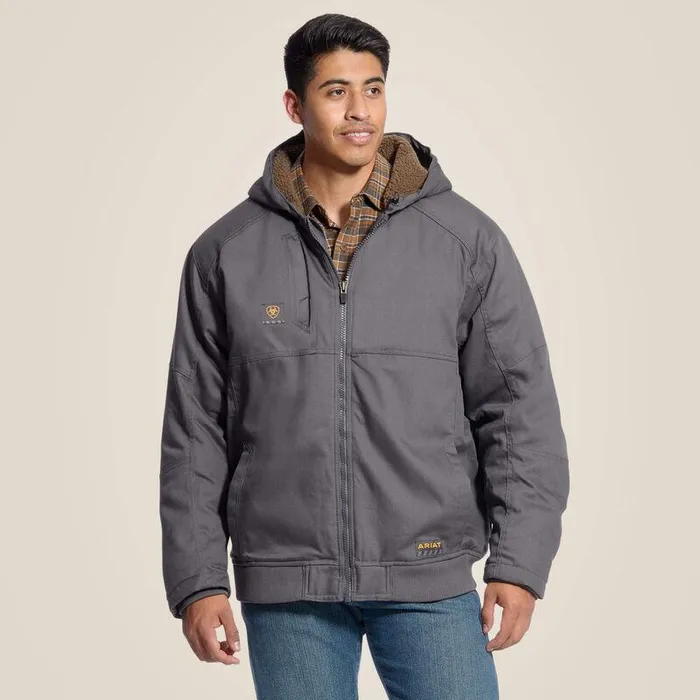 Men Jackets and Vests Ariat Rebar DuraCanvas Jacket Rebar Grey