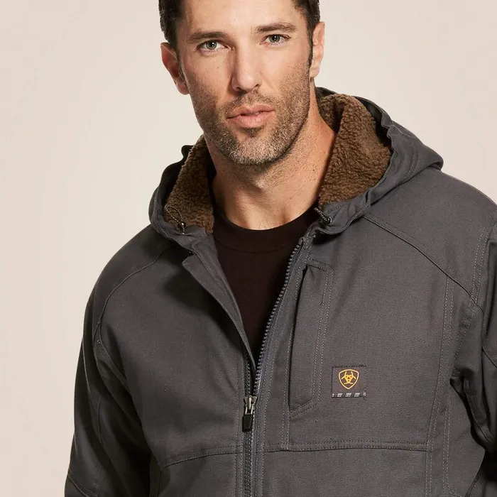 Men Jackets and Vests Ariat Rebar DuraCanvas Jacket Rebar Grey