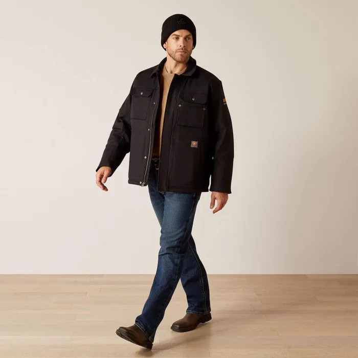 Men Jackets and Vests Ariat Rebar DuraCanvas SherpaLined Coat Black Men Jackets and Vests Ariat Rebar DuraCanvas SherpaLined Coat Black