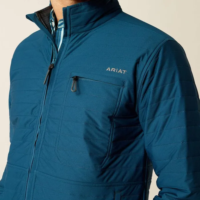 Men Jackets and Vests Ariat Wylie Full Zip Jacket Teal Men Jackets and Vests Ariat Wylie Full Zip Jacket Teal