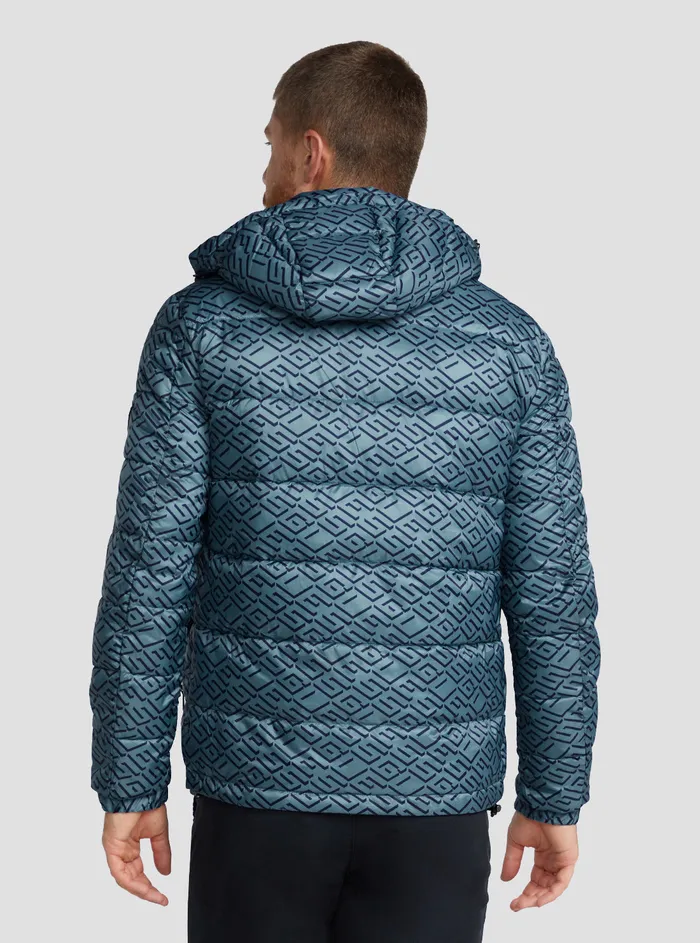 Men Jackets GUESS Eco Blue Logo Super Light Puffer Jacket
