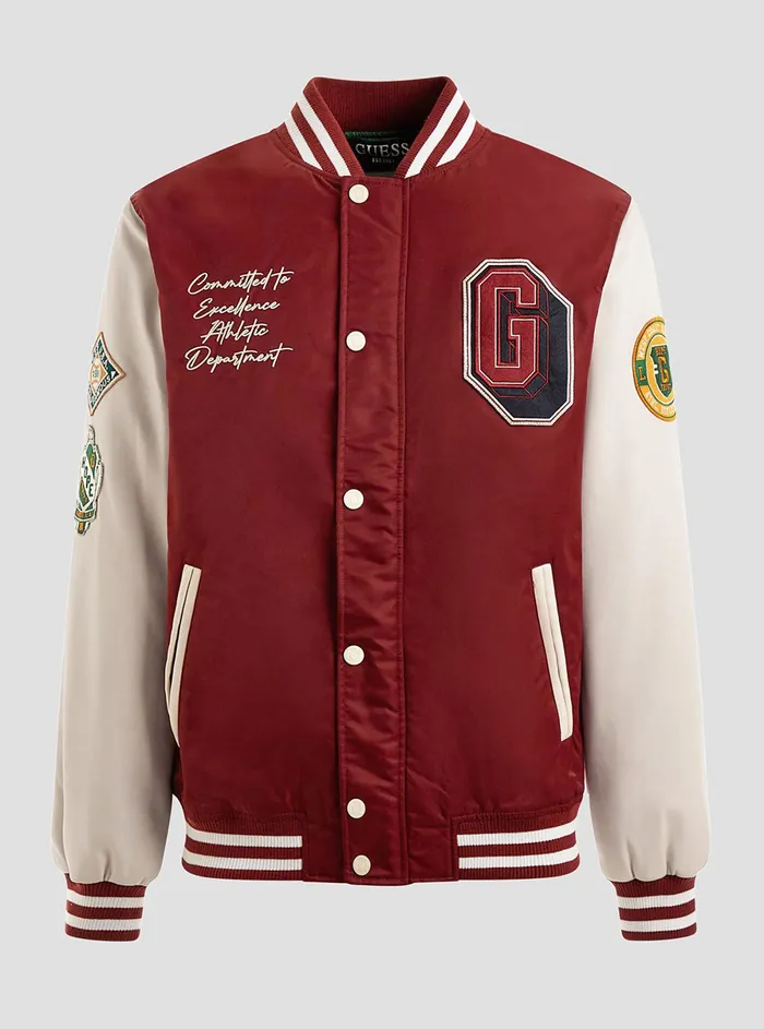 Men Jackets GUESS Vino Varsity Logo Bomber Jacket