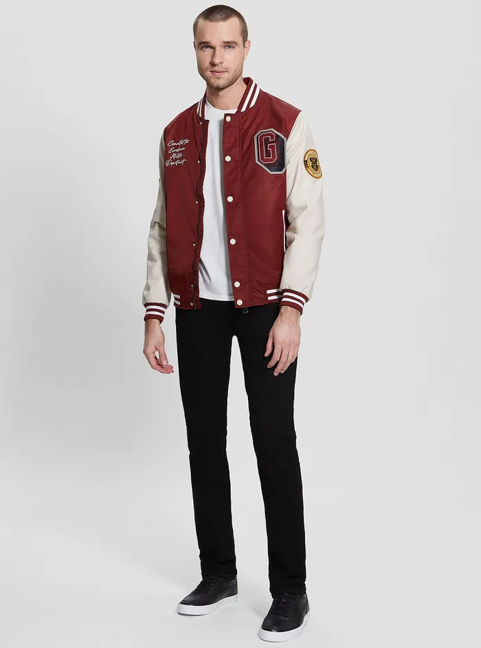 Men Jackets GUESS Vino Varsity Logo Bomber Jacket