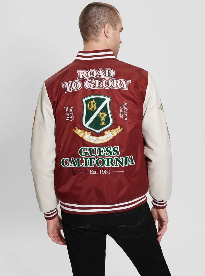 Men Jackets GUESS Vino Varsity Logo Bomber Jacket