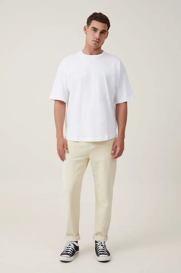 Men Jeans Cotton On Relaxed Tapered Jean Stone Cliff Cord