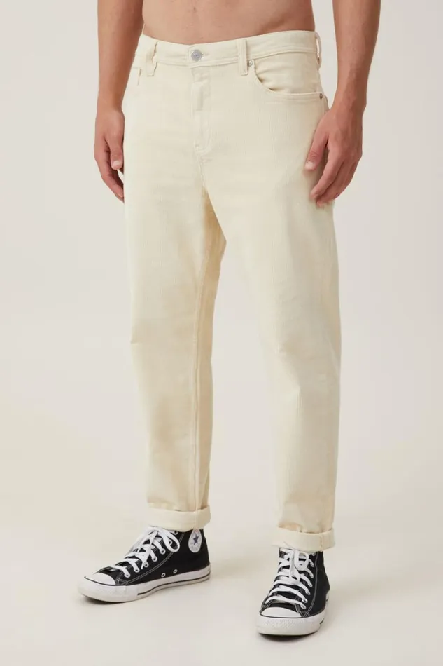 Men Jeans Cotton On Relaxed Tapered Jean Stone Cliff Cord