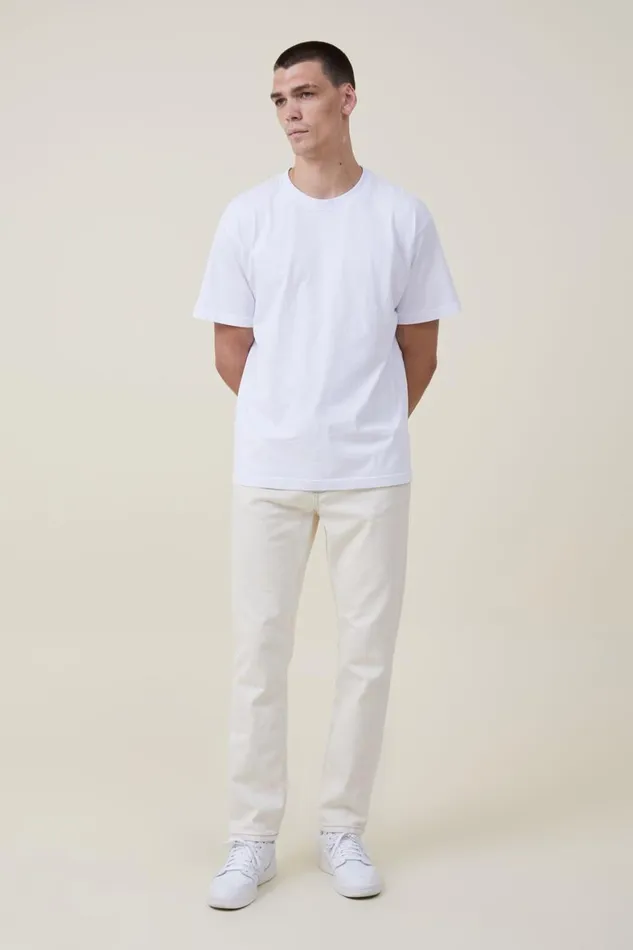 Men Jeans Cotton On Slim Straight Jean Natural