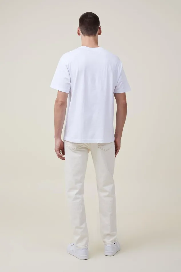 Men Jeans Cotton On Slim Straight Jean Natural