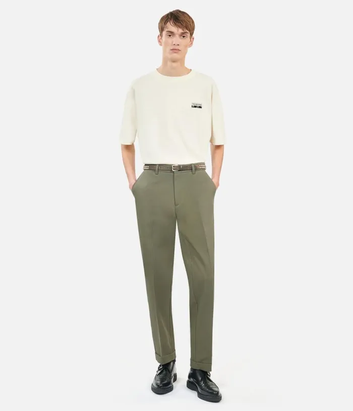 Men Khaki Cotton Trousers THE KOOPLES Pants and Shorts