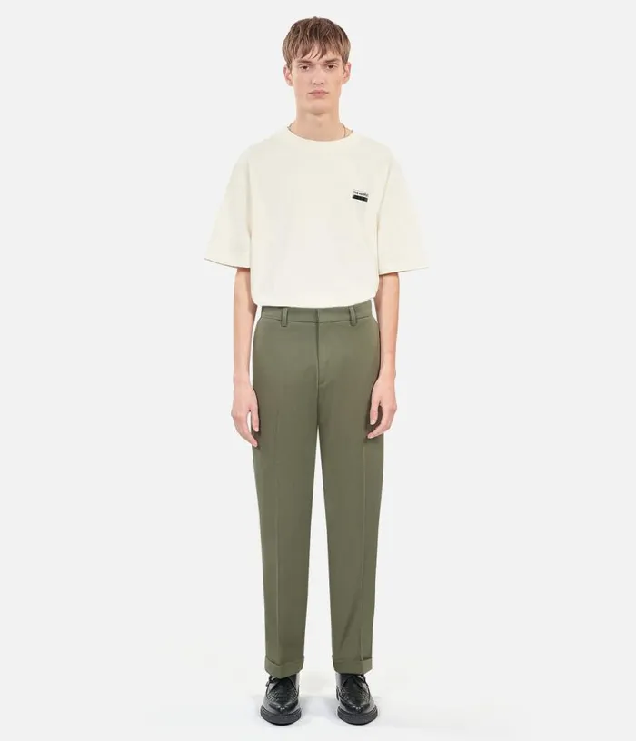 Men Khaki Cotton Trousers THE KOOPLES Pants and Shorts