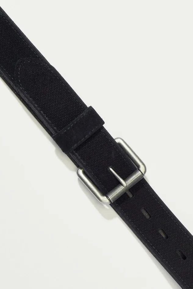 Men Lucky Brand Belts Moto Canvas And Suede Belt Black Men Lucky Brand Belts Moto Canvas And Suede Belt Black