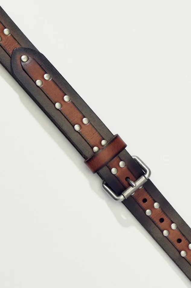 Men Lucky Brand Belts Studded Leather Belt Multi