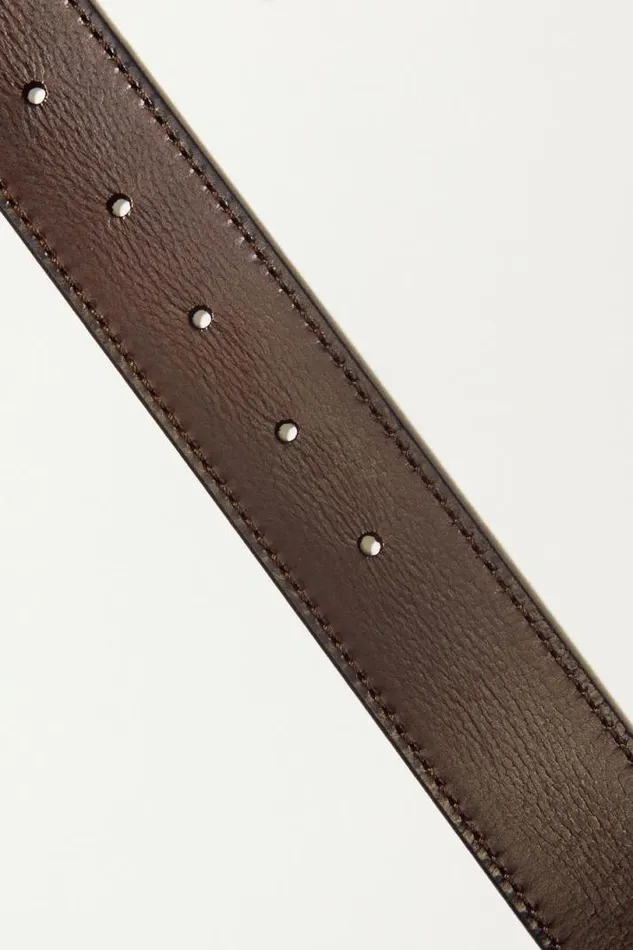 Men Lucky Brand Belts Washed Leather Belt Dark Brown
