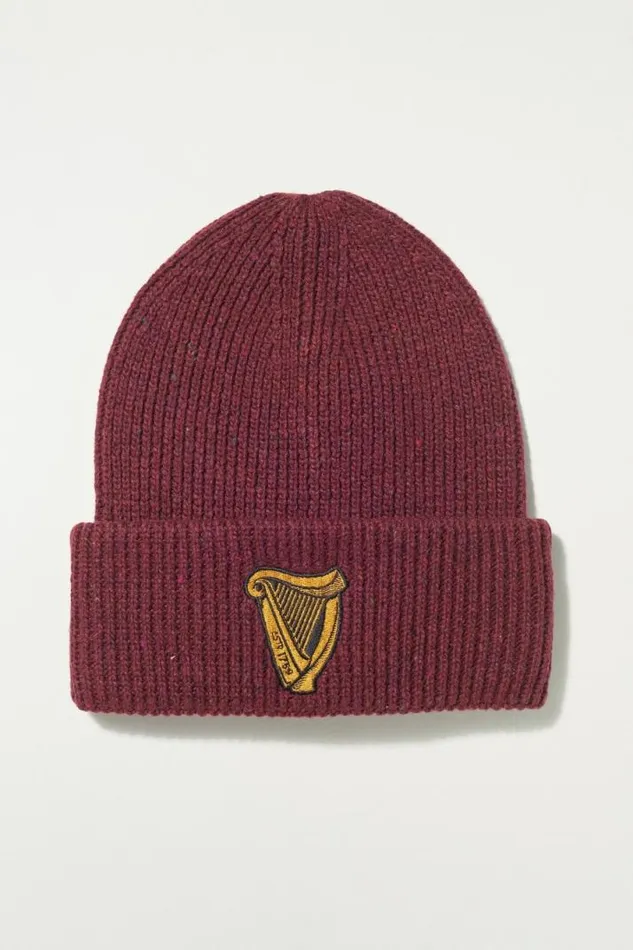 Men Lucky Brand Hats Harp Guinness Nep Beanie Cordovan