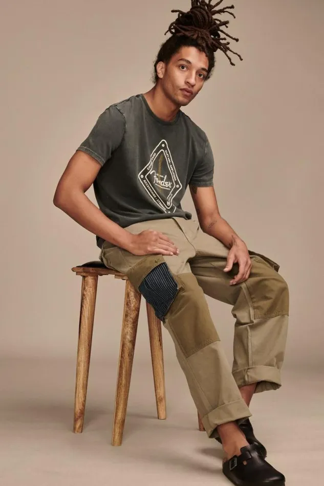 Men Lucky Brand Pants Lucky Legend Mixed Media Cargo Pants Richardson