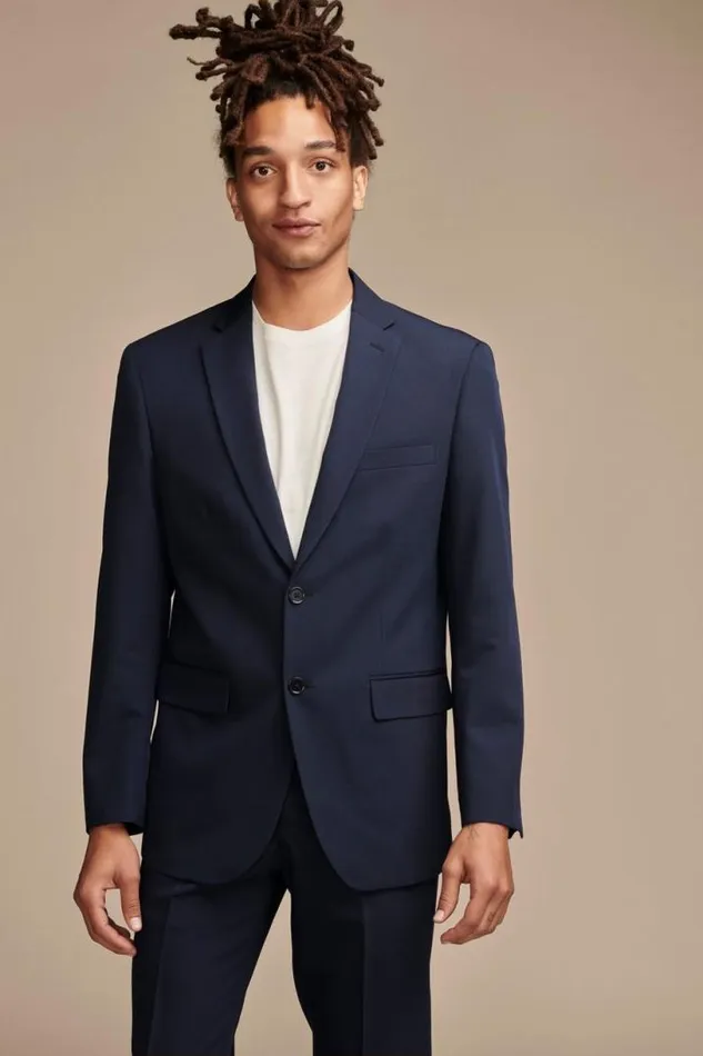 Men Lucky Brand Suit Separates Suit Separate 4way Stretch Blazer Dark Blue