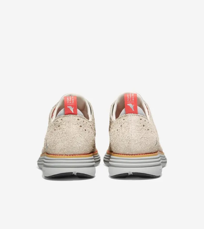 Men Men039s Cole Haan X STAPLE riginalGrand Ultra Wingtip Oxford Beige Cole Haan Dress Shoes