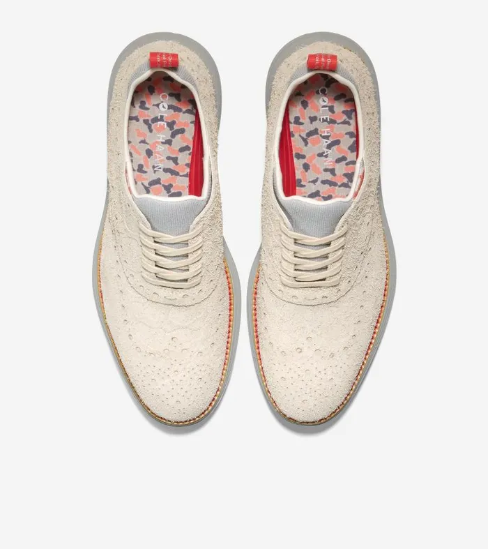 Men Men039s Cole Haan X STAPLE riginalGrand Ultra Wingtip Oxford Beige Cole Haan Dress Shoes