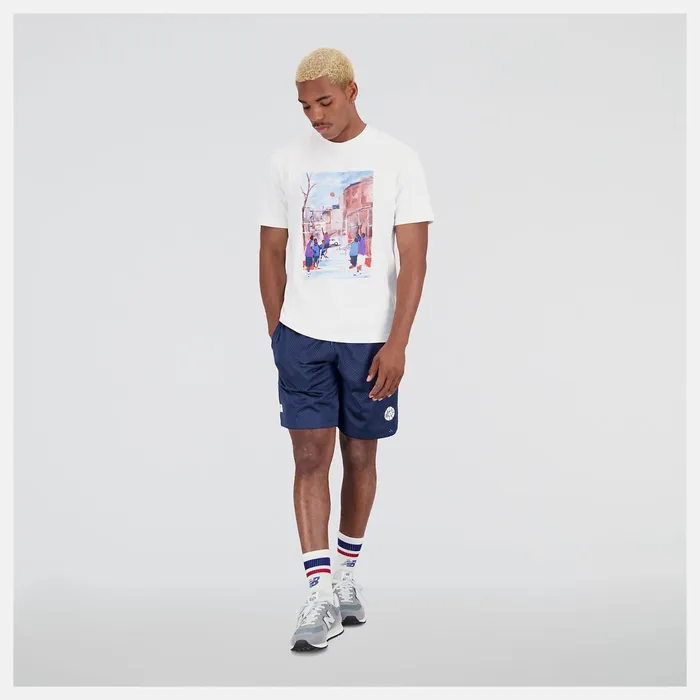 Men NB Hoops Fundamentals Short Nb Navy New Balance Shorts
