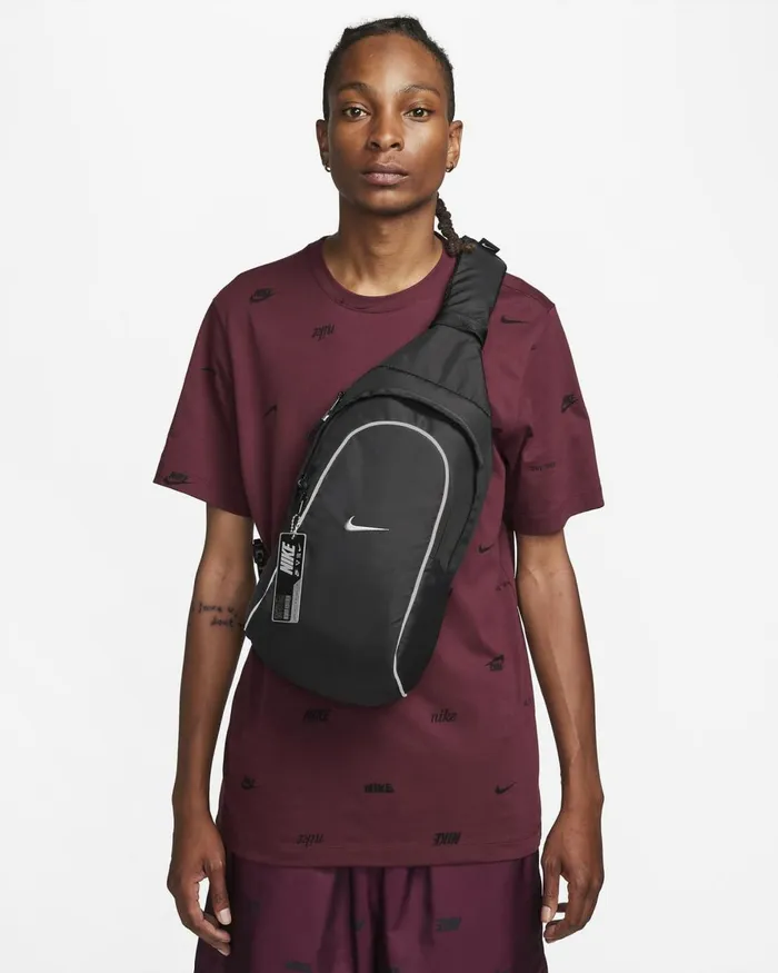 Men Nike All Accessories And Equipment Sportswear Essentials Blackblackmetallic Silver