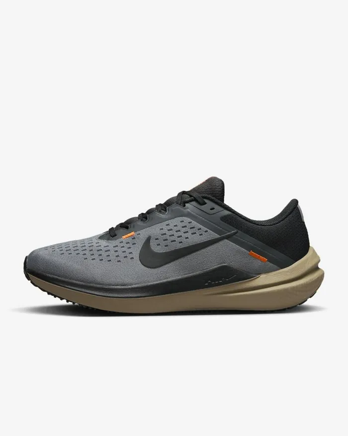 Men Nike All Shoes Air Winflo 10 Smoke Greysafety Orangekhakiblack
