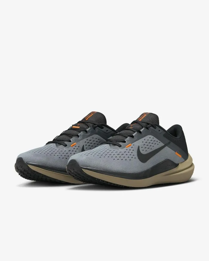 Men Nike All Shoes Air Winflo 10 Smoke Greysafety Orangekhakiblack