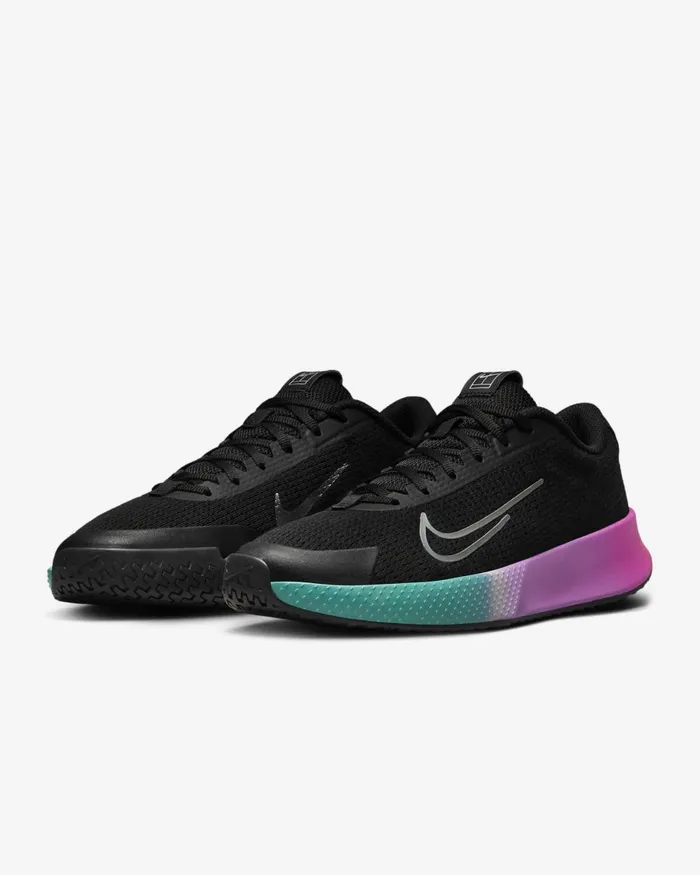 Men Nike All Shoes NikeCourt Vapor Lite 2 Premium Blackmetallic Silverdeep Junglemetallic Silver