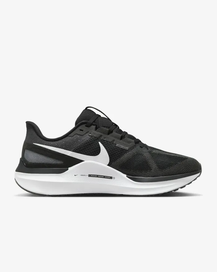 Men Nike All Shoes Structure 25 Blackiron Greywhite