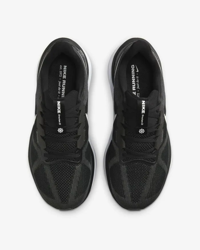Men Nike All Shoes Structure 25 Blackiron Greywhite
