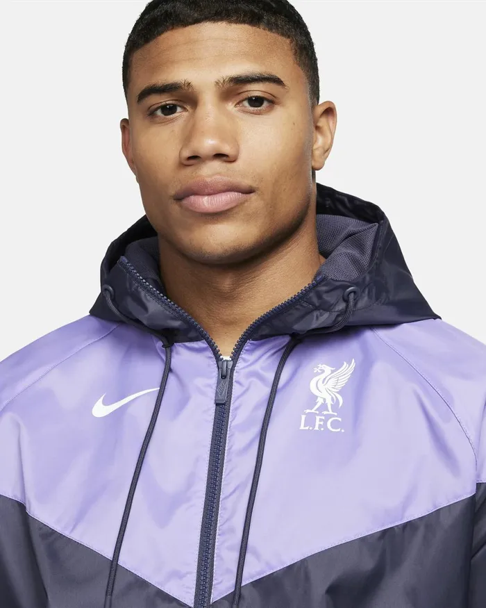 Men Nike All Sports Liverpool FC Sport Essentials Windrunner Space Purplegridironwhite