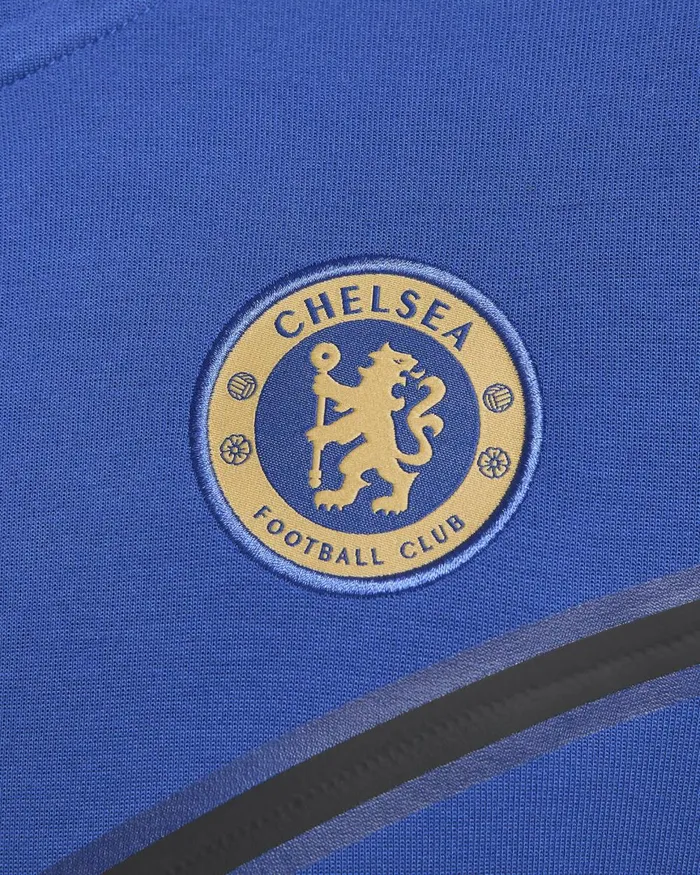 Men Nike Hoodies And Sweatshirts Chelsea FC Tech Fleece Windrunner Rush Blueclub Gold
