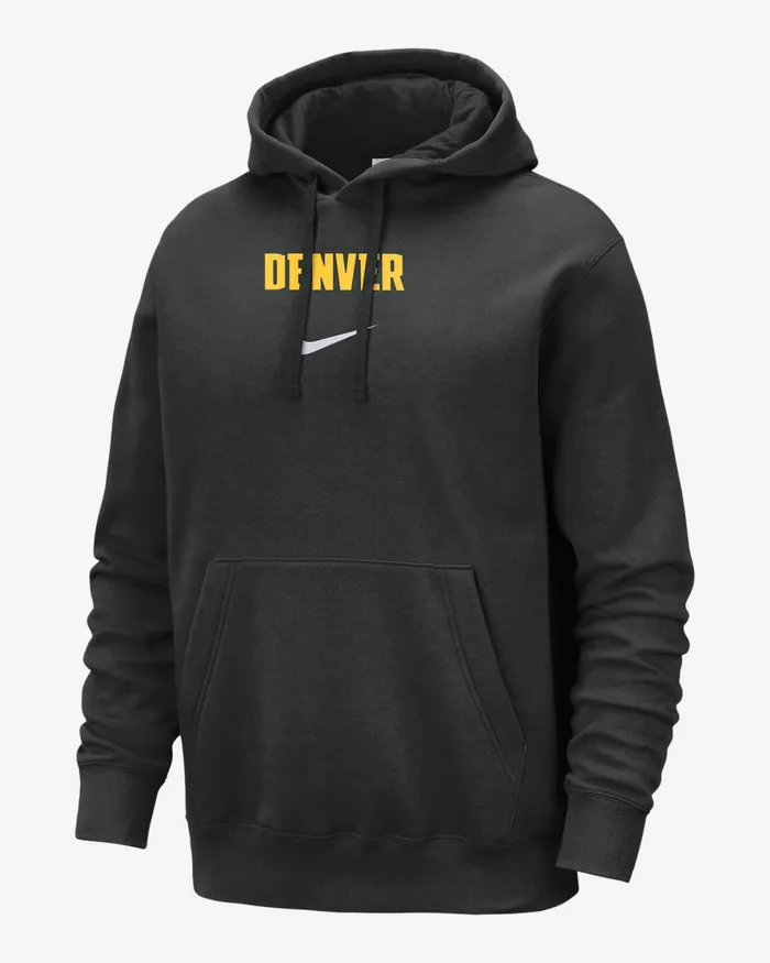Men Nike Hoodies And Sweatshirts Denver Nuggets Club Fleece City Edition Black