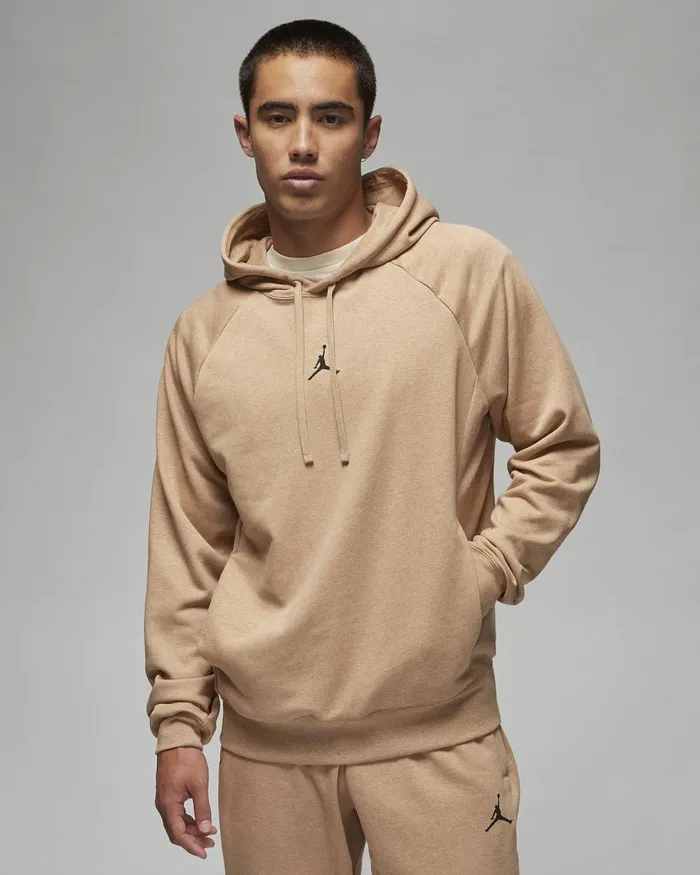 Men Nike Hoodies And Sweatshirts Jordan DriFIT Sport Crossover Hempheatherblack