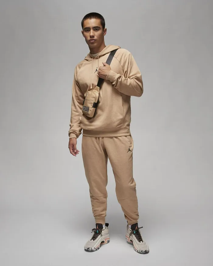 Men Nike Hoodies And Sweatshirts Jordan DriFIT Sport Crossover Hempheatherblack