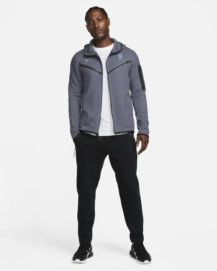 Men Nike Hoodies And Sweatshirts Liverpool FC Tech Fleece Windrunner Third Gridironspace Purple