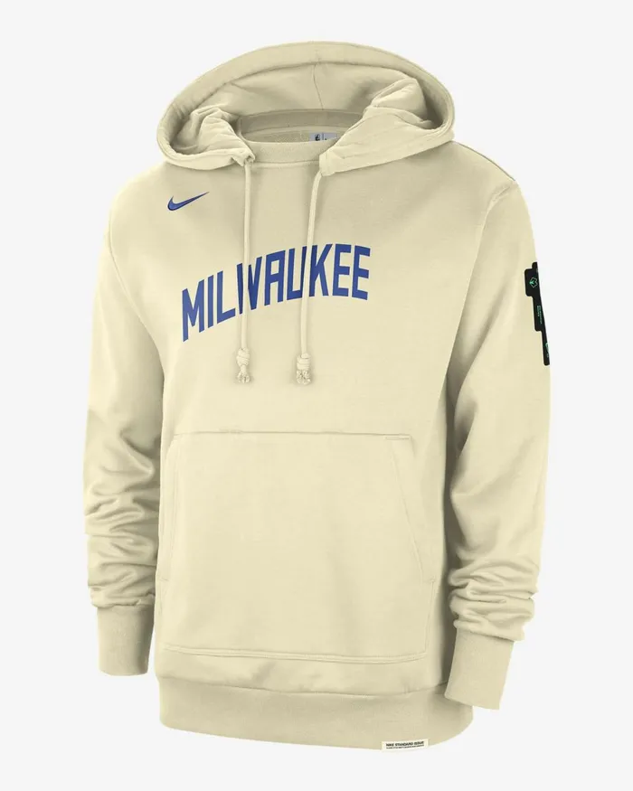 Men Nike Hoodies And Sweatshirts Milwaukee Bucks Standard Issue 202324 City Edition Flat Opal