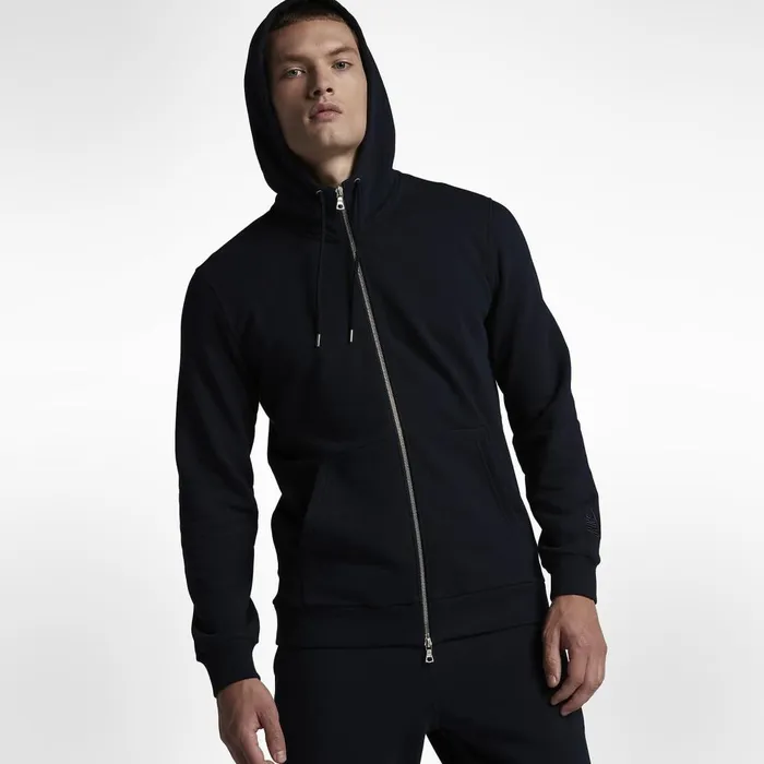 Men Nike Hoodies And Sweatshirts NikeLab Made In Italy FullZip Dark Obsidiandark Obsidian