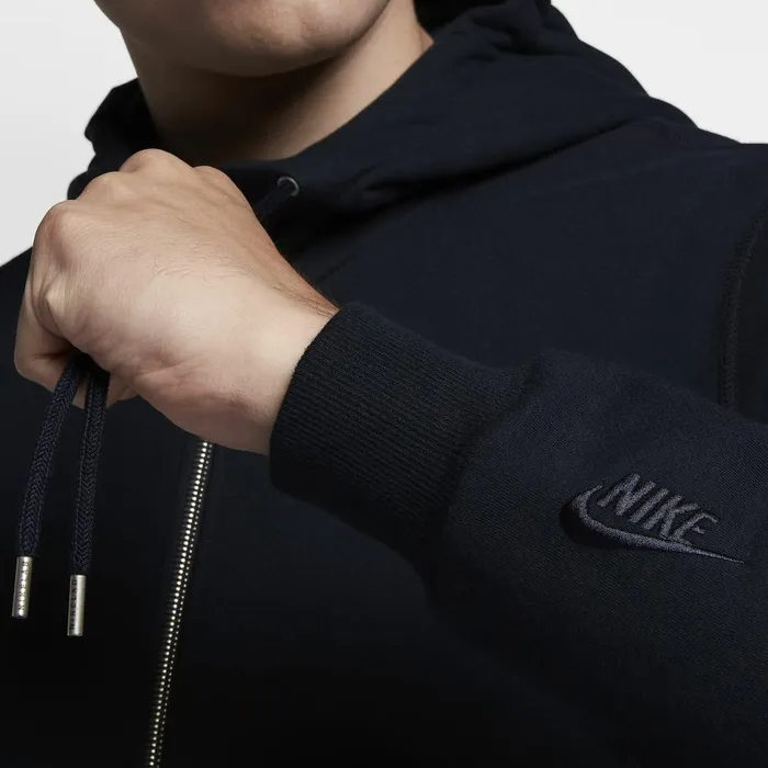 Men Nike Hoodies And Sweatshirts NikeLab Made In Italy FullZip Dark Obsidiandark Obsidian