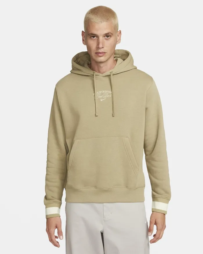 Men Nike Hoodies And Sweatshirts Sportswear Neutral Olive