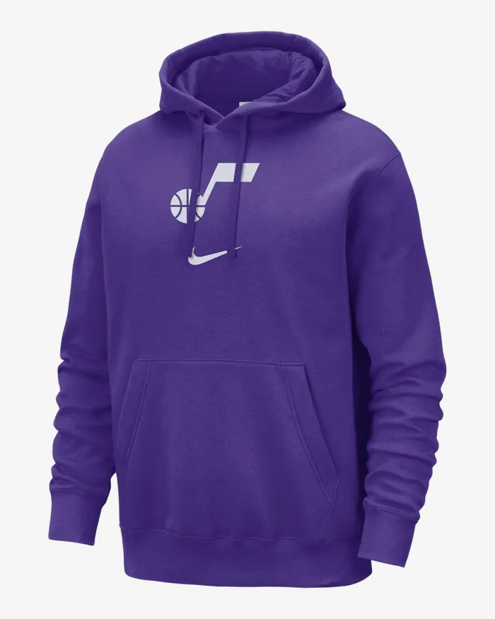 Men Nike Hoodies And Sweatshirts Utah Jazz Club Fleece City Edition Field Purple